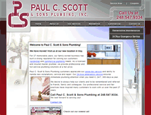 Tablet Screenshot of paulscottplumbing.com